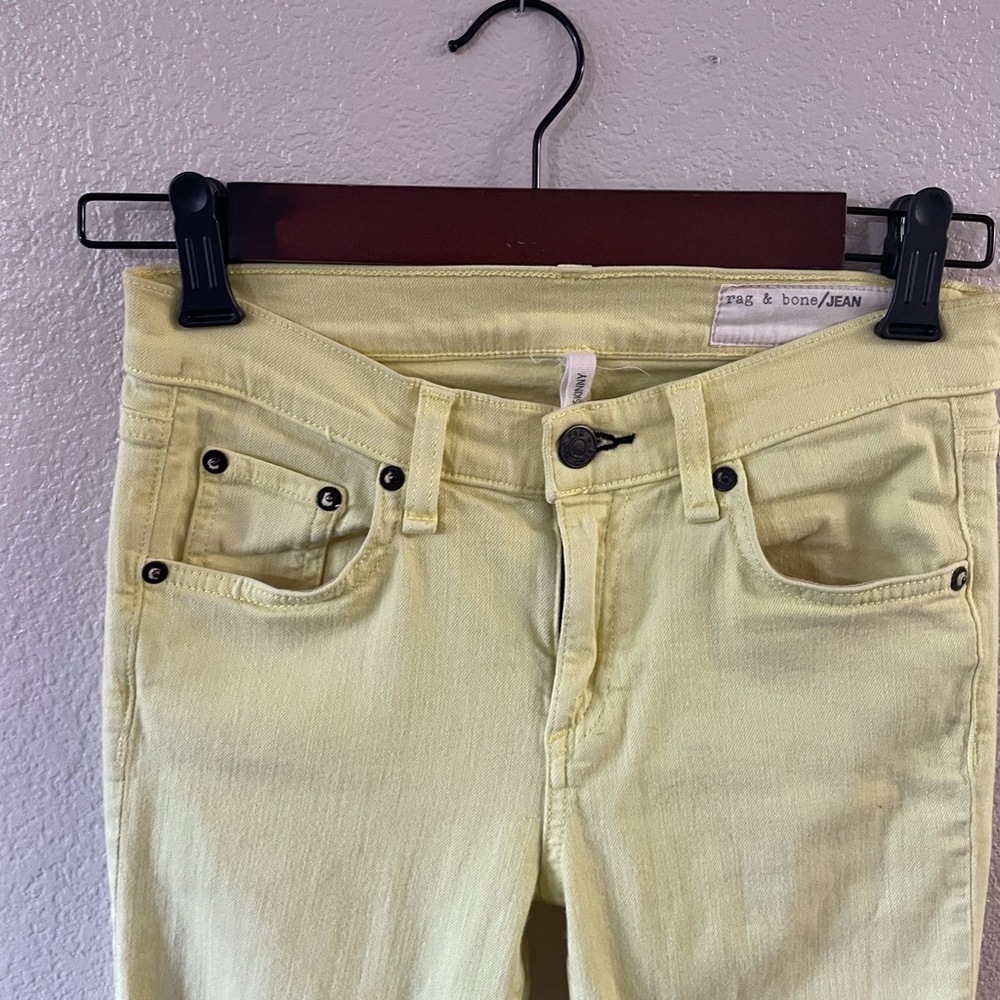 Rag & Bone Lemon Yellow Skinny Jeans - Picture 6 of 15